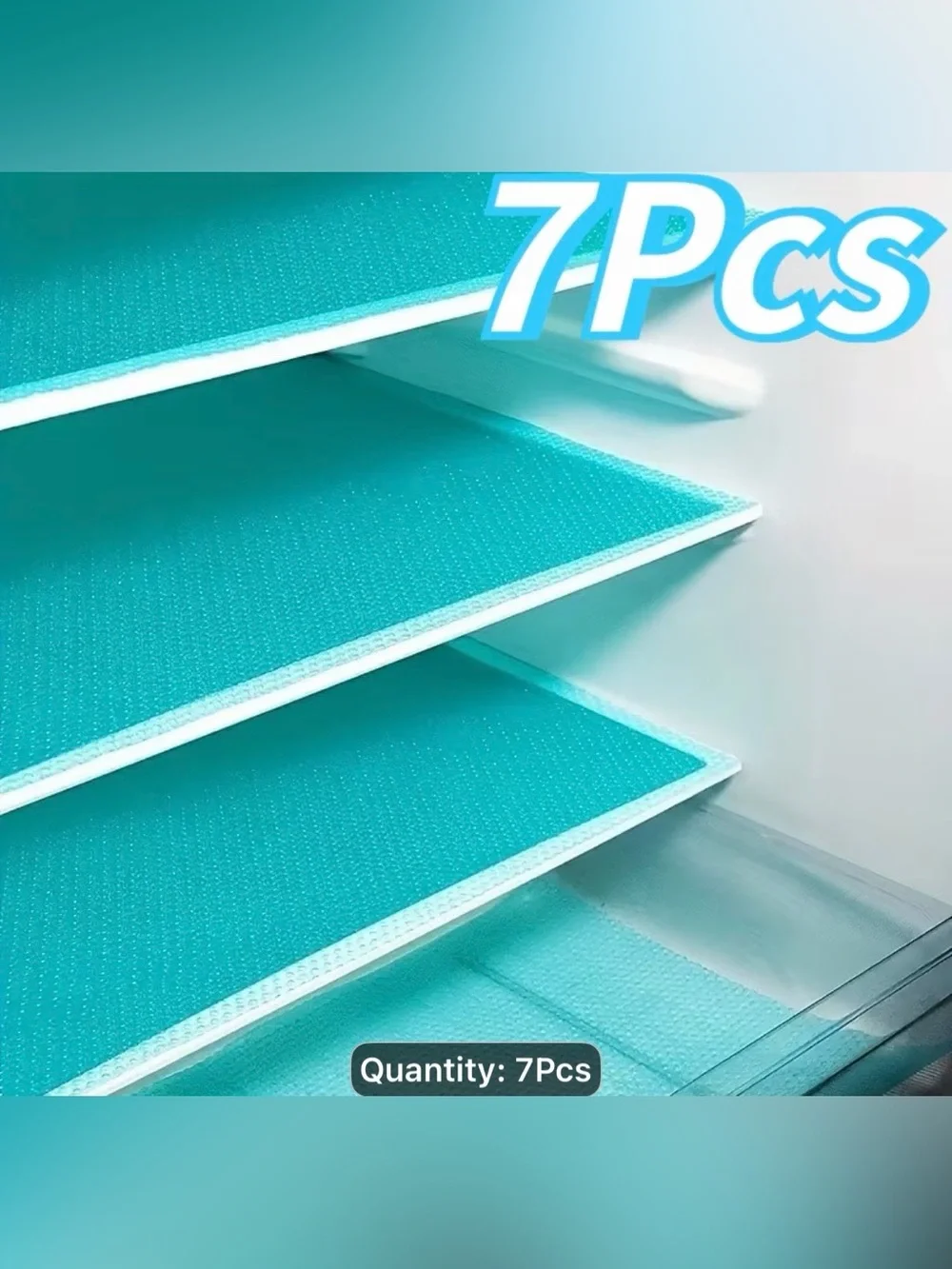 Refrigerator Shelf Liners - Aqua Blue (7pcs)